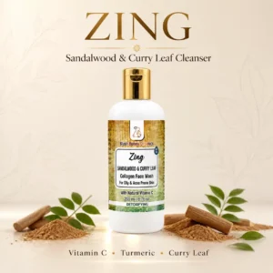BBO Zing Collagen Sandalwood Face wash for Oily & Combination Skin (200ml) | Pregnancy & Breastfeeding Safe