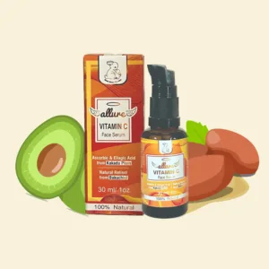 Blush Bunny Organics Allure Vitamin C Face Oil with Kakadu Plum & Bakuchiol | Skin Safe | No Toxic Chemiclas No Artificial Fragrances & No Essential Oils 30ml